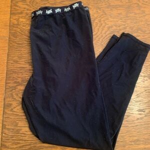 YITTY FABLETICS BLACK SHIMMER SHAPING LEGGINGS